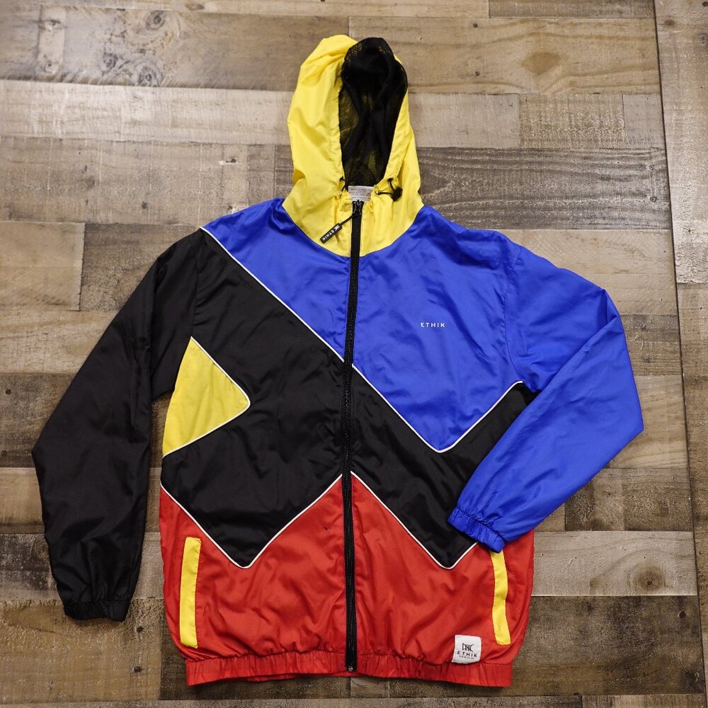 Ethik Colorblock Windbreaker Jacket Men’s‎ Large Multicolor Retro Streetwear